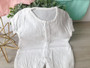 Infant Toddler Organic Cotton Muslin Sleeve Romper