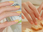 Peach Yellow Gel Nail Stickers