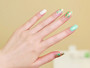 Nacre Green Gel Nail Art Stickers