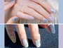 Nacre Light Blue Gel Nail Art Stickers