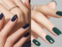 Navy Green Gel Nail Stickers