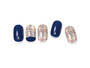 Sparkle Plaid Navy Gel Nail Art Stickers