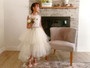 White Sparkle Hi-Low Tulle Gown