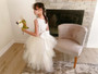 White Sparkle Hi-Low Tulle Gown