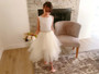 White Sparkle Hi-Low Tulle Gown