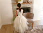 White Sparkle Hi-Low Tulle Gown
