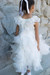 White Layered Ruffles Organza Dress 2T