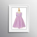 Rhinestone Brooch High-Low Chiffon Dress