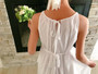 White Chiffon Pearl Dress Size 6