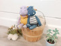 Organic Cotton Rattle Plush Toy Hippo Boy Girl