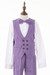 Boy Slim-Fit 5-Piece Suit, Lavender