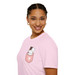 Cat Pink Pocket Cotton Graphic T-Shirt