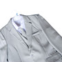 Taller Boy  Regular Fit 5-Piece Suit, Khaki Silver White