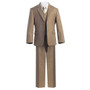 Boy Slim Fit 5-piece Suit, Khaki Beige