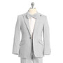 Boy Slim-Fit Cotton Linen Suit, Blue Gray Khaki
