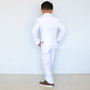 Boy Slim Fit 5-piece Suit, Ivory White Boy Slim Fit 5-piece Suit, Ivory White
