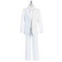 Boy Slim Fit 5-piece Suit, Ivory White Boy Slim Fit 5-piece Suit, Ivory White