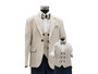 Boy Slim-Fit 5-Piece Tweed Suit, Beige