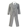 Baby to Boy Regular Fit 5-Piece Suit, Silver