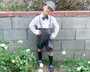 5-piece Linen Newsboy Set, Gray Navy Royal-Blue