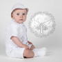 Baptism Rhinestones Cross Dove Vest Set with Hat
