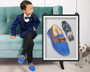Boys Royal Blue Vegan Faux Leather Loafer Shoes