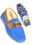 Boys Royal Blue Vegan Faux Leather Loafer Shoes