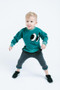 Green Dino Sweater, Boy 3T-6