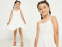 Mommy & Me White Lace Twirl Rayon Dress