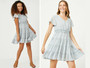 Mommy & Me Seafoam Smocked Waist Swiss Dot Dress