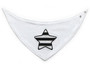 3x Bandana Bibs, Star Striped Black White