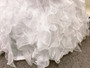 3-piece Adjustable Length White Organza Gown Size 5