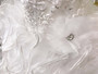 3-piece Adjustable Length White Organza Gown Size 5