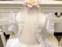 3-piece Adjustable Length White Organza Gown Size 5