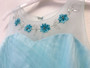 Blue Organza Tulle Full Length Gown 10-14