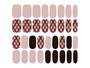 Checker Brown Gel Nail Art Stickers