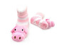 Baby Cotton Plush Rattle Socks, Pig