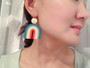 Boho Soft Clay Rainbow Earrings