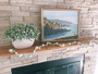 6ft Aqua Felt Pom Pom Wood Beads Garland