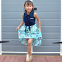 Butterfly Chiffon Dress, Size 5 & 6