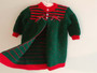 Knitted Long Gown, Red Green, Navy