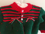 Knitted Long Gown, Red Green, Navy