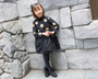 Gold Star Black Sweater Tulle Dress