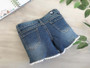 Crochet Lace Trim Denim Shorts