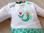 Cotton Knotted Gown Pajamas, Mermaid 0-9 months