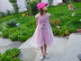 Kitty Straw Cloche Hat, Beige White Pink Fuchsia