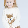 Ivory Fox Crew Neck Sweater