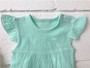Infant Toddler Organic Cotton Muslin Flutter Sleeves Onesie