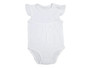Infant Toddler Organic Cotton Muslin Flutter Sleeves Onesie