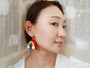 Felt Wool Rainbow Earrings